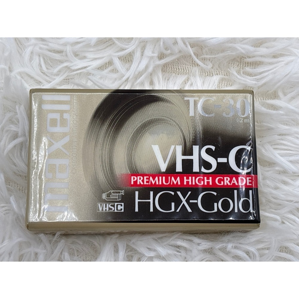 Maxell HGX-Gold Premium High Grade VHS-C TC-30 Compact Video Cassette New Sealed